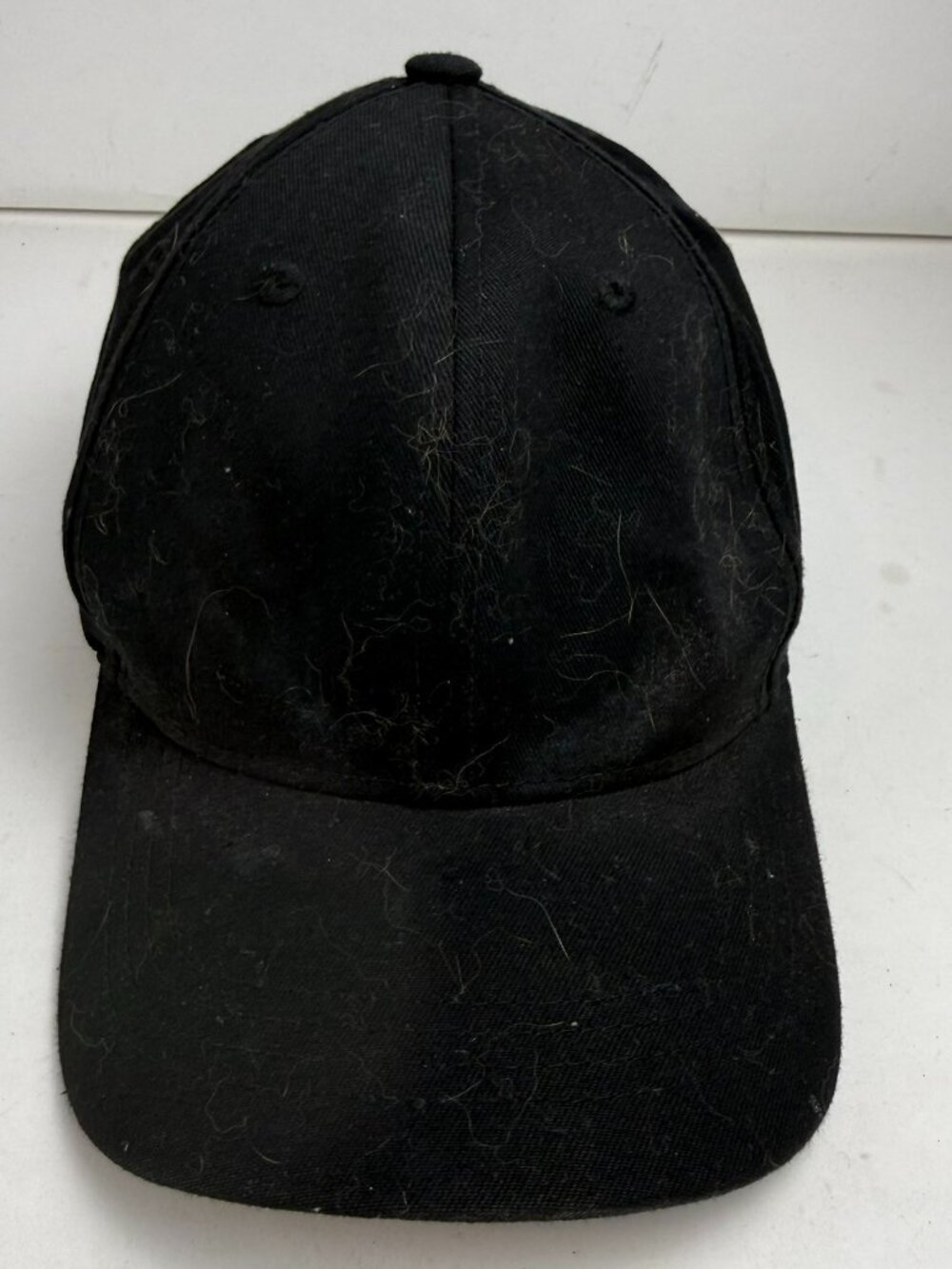 Crowns By Lids Black Fitted Baseball Hat Youth Size YTH Blank Cap As Is Stain